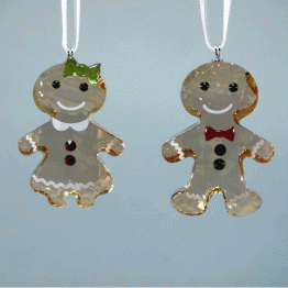 Christmas Ornament - Set - Gingerbread Couple